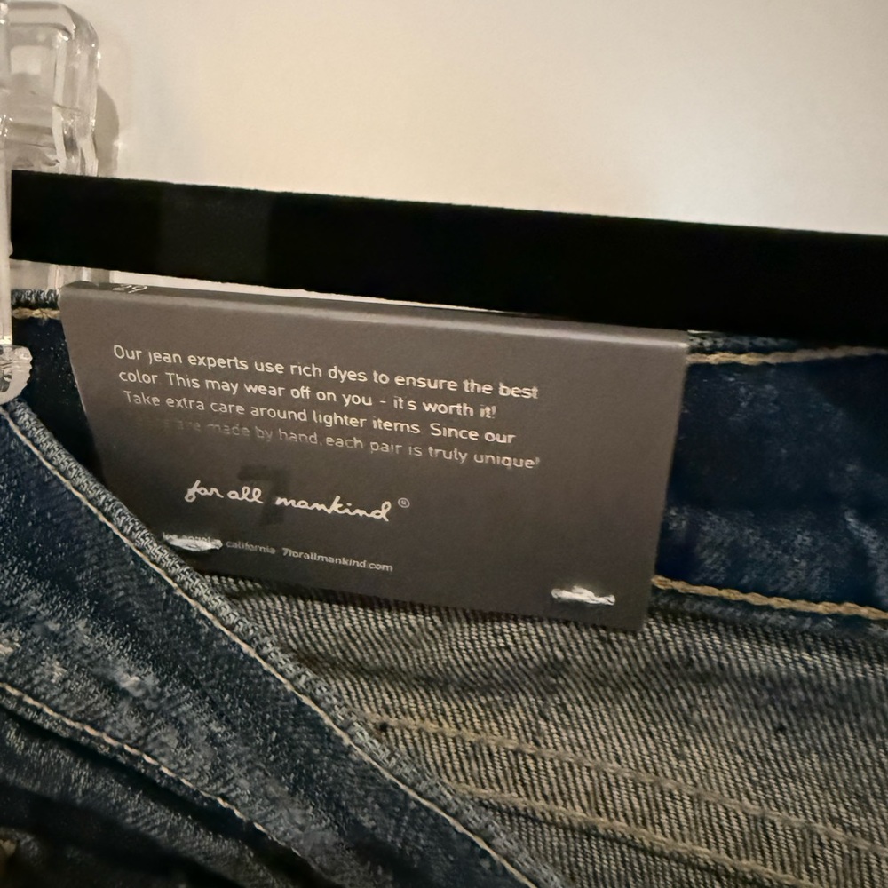 NWT 7 For All Mankind Dark Blue Boot Cut Jeans - Picture 8 of 9